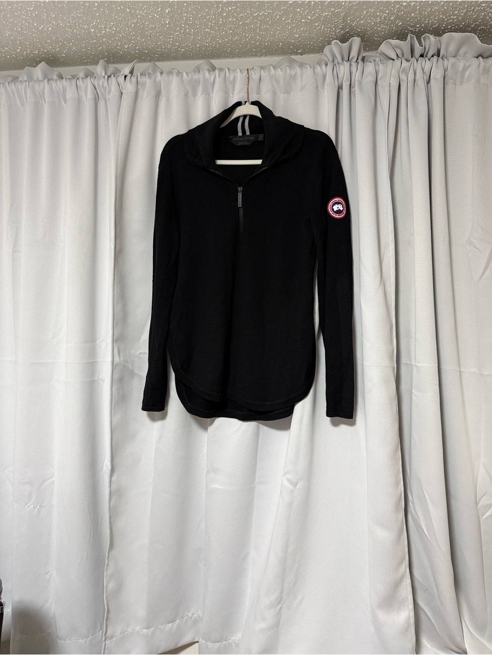 Canada Goose Black Women's Half-Zip Fleece Pullover Size Large